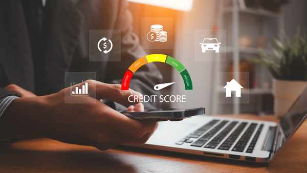 A graphic of a credit score A graphic of a credit score